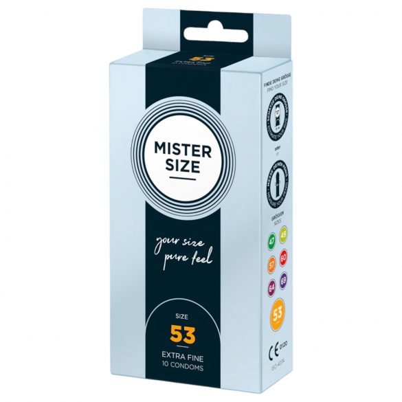 Prezervative subțiri Mister Size - 53mm (10 buc)