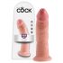 King Cock 9 - dildo realist cu ventuză (23cm) - natural