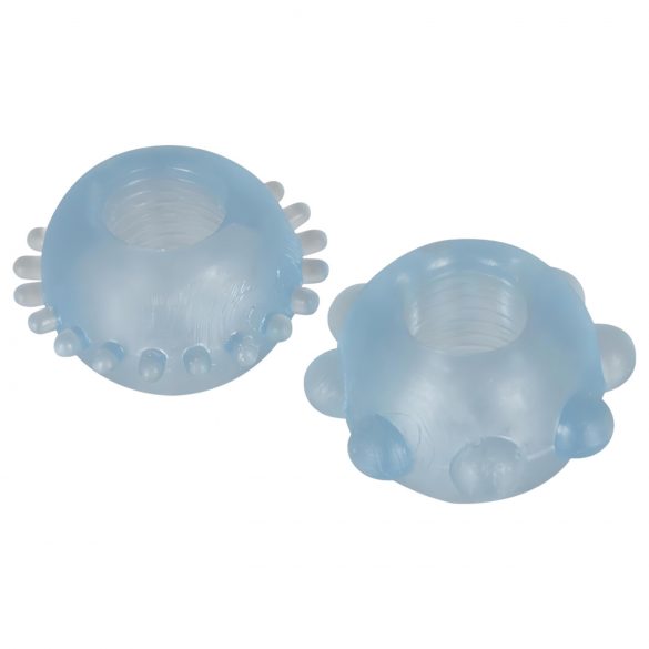 You2Toys - Set inele penis (albastru transparent)