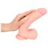 Dildo medical din silicon drept (20 cm) - natural