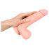 Dildo medical din silicon drept (20 cm) - natural