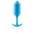 b-vibe Snug Plug 3 - dop anal cu bile duble (180g) - albastru