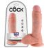 King Cock 8 dildo cu testicule (20 cm) - natur