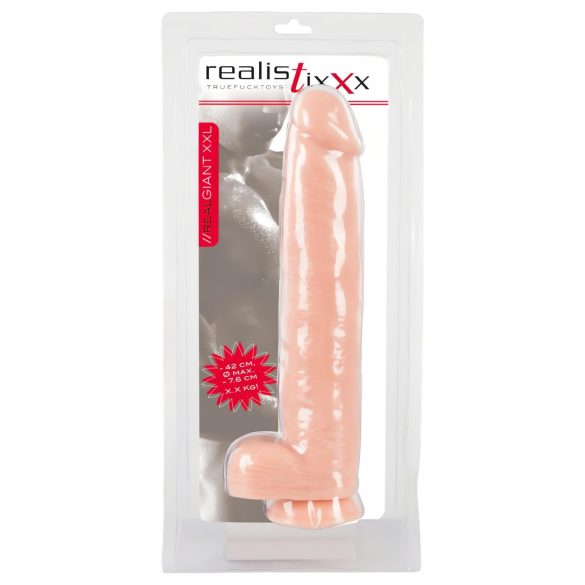 realistixxx Giant 3XL - dildo ultra-realist (42cm) - culoare naturală