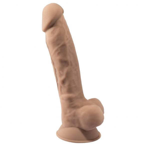 Silexd 7 - Dildo cu bază de ventuză - 17,5cm (natur)