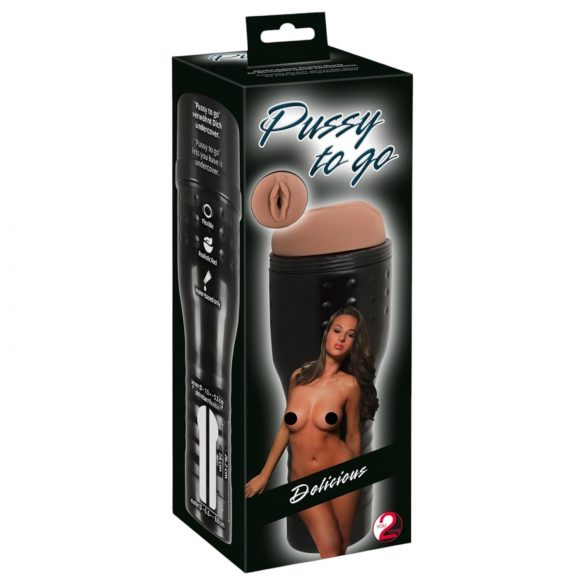 You2Toys Pussy to Go Delicious - vagin artificial (culoare naturală închisă)