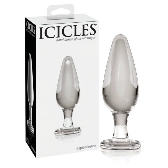 Icicles No. 26 - dildo anal din sticlă, conic (transparent)