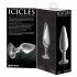 Icicles No. 26 - dildo anal din sticlă, conic (transparent)