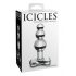 Icicles No. 47 - dildo anal din sticlă cu triple bile (transparent)