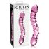 Icicles No. 55 - dildo din sticlă cu două capete, pentru punctul G (roz)