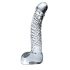 Icicles No. 61 - dildo din sticlă cu testicule și penis (transparent)