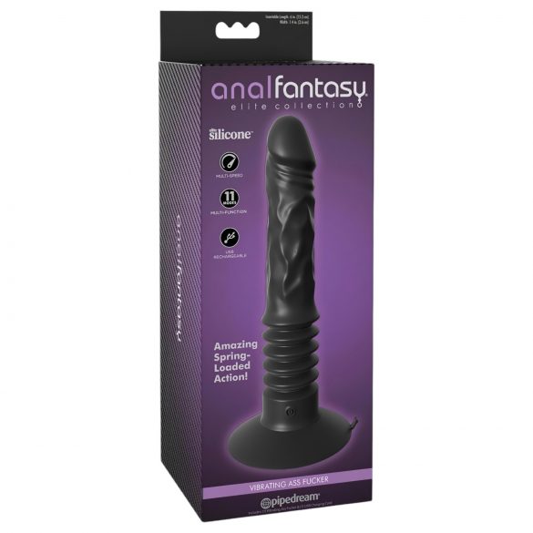 Vibrator anal cu acumulator - negru