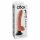 King Cock 9 - vibrator flexibil cu ventuză (26cm) - natural