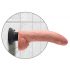 King Cock 9 - vibrator flexibil cu ventuză (26cm) - natural