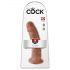 Regele Cock 9 - dildo realist cu ventuză (23cm) - culoare natur închisă