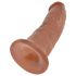 Regele Cock 9 - dildo realist cu ventuză (23cm) - culoare natur închisă