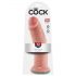 King Cock 10 - dildo mare cu ventuză (25cm) - natural