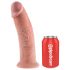 King Cock 10 - dildo mare cu ventuză (25cm) - natural