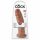 Regele Cock 10 - dildo mare cu bază cu ventuză (25 cm) - natur închis​​