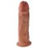 Regele Cock 10 - dildo mare cu bază cu ventuză (25 cm) - natur închis​​