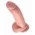 Regele Cock 9 - dildo mare cu ventuză și testicule (23 cm) - natur