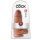 King Cock 9 Chubby - dildo cu ventuză, cu testicule (23cm) - culoare naturală închisă