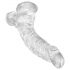 Dildo King Cock Clear 7.5 cu ventuză și testicule, 19 cm