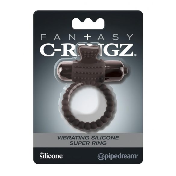 Inel Vibrator Pipedream Fantasy C-Ringz pentru Penis (negru)