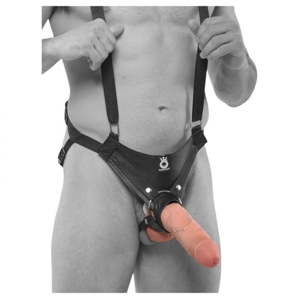 Strap-on King Cock 10 - dildo gol cavabil, cu prindere (25cm)