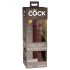 King Cock Elite 8 - dildo realist cu ventuză (20 cm) - maro