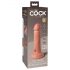 Regele Cock Elite 6 - vibrator realist cu bază cu ventuză 15 cm (natur închis)