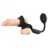 Rebel - inel pentru penis și testicule cu vibrator anal (negru)