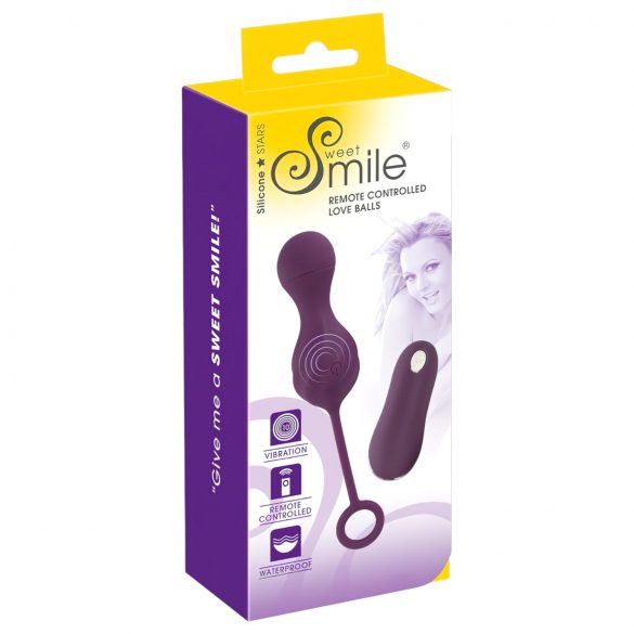 Bile vibratoare SMILE RC - cu acumulator, telecomandate (mov)