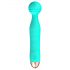 Cuties Mini Wand - vibrator mic, reîncărcabil, waterproof, pentru masaj (verde)