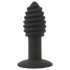 Black Velvet Twist - vibrator anal din silicon, cu acumulator (negru)