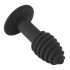 Black Velvet Twist - vibrator anal din silicon, cu acumulator (negru)