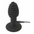 Black Velvet Twist - vibrator anal din silicon, cu acumulator (negru)