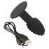 Black Velvet Twist - vibrator anal din silicon, cu acumulator (negru)