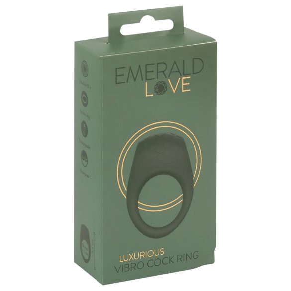 Inel vibrator rezistent la apă Emerald Love (verde)