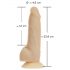 Naked Addiction Rotating 7 - vibrator rotativ cu acumulator (18cm) - natur