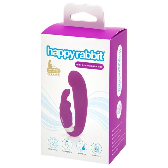 Vibrator Mini G - punctul G cu stimulare pentru clitoris, reincarcabil (mov)