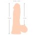 Nature Skin - Dildo cu textură de piele - 20cm (natur)