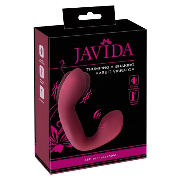 Javida Thumping - vibrator pulsatil pentru punctul G și clitoris (roșu)