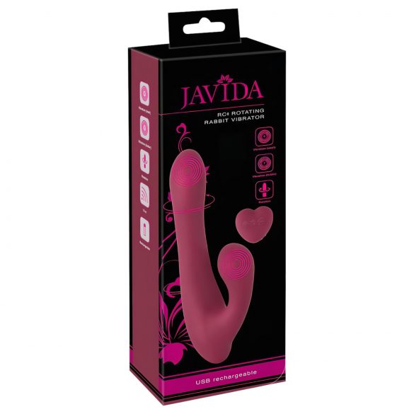 Javida - vibrator rotativ cu braț flexibil, cu telecomandă (roșu)