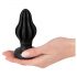 ANOS - dildo anal moale cu striații - 5cm (negru)