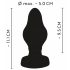 ANOS - dildo anal moale cu striații - 5cm (negru)