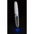 Vibrator drept cu acumulator și LED (transparent-alb)