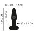 ANOS - vibrator anal rezistent la apă, cu acumulator (negru)