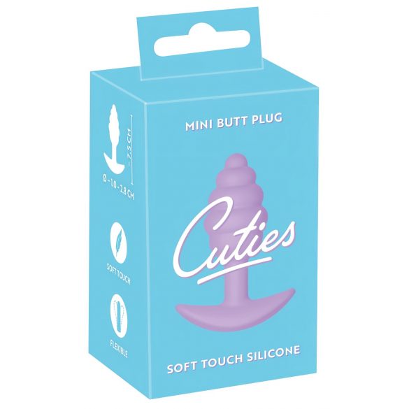 Cuties Mini Butt Plug - dop anal din silicon - mov (2,8cm)