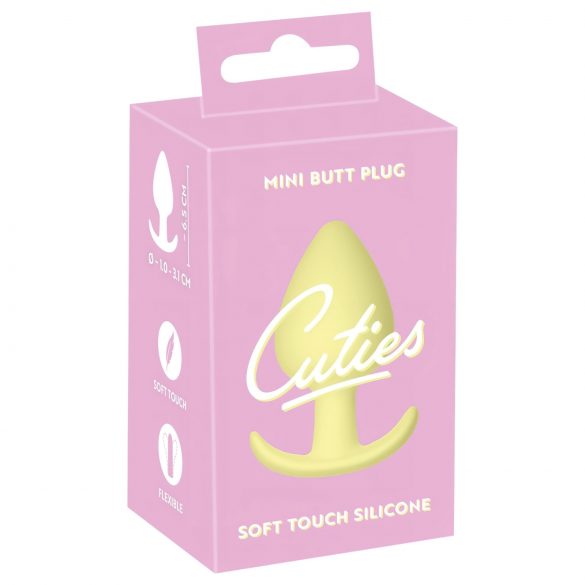 Cuties Minitur Plug Anal - silicon, galben (3,1cm)